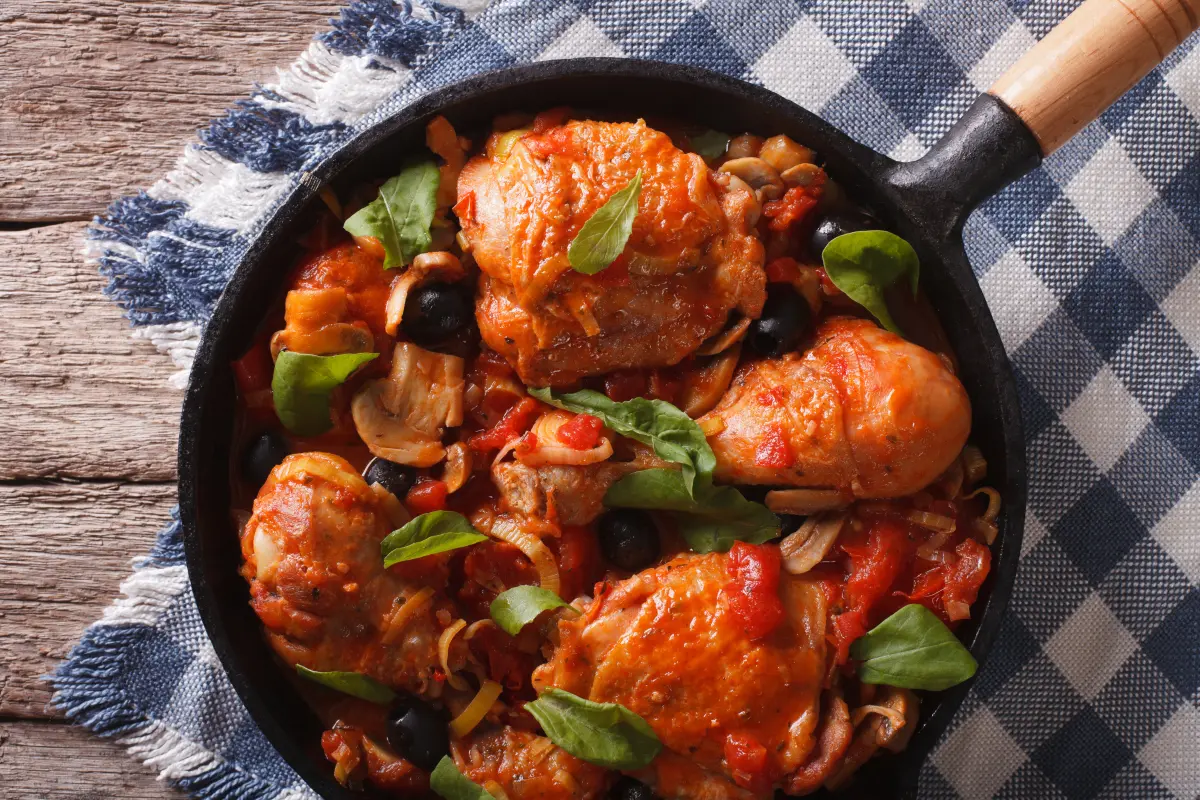 Paprika_Haehnchen_Oliven_Pfanne