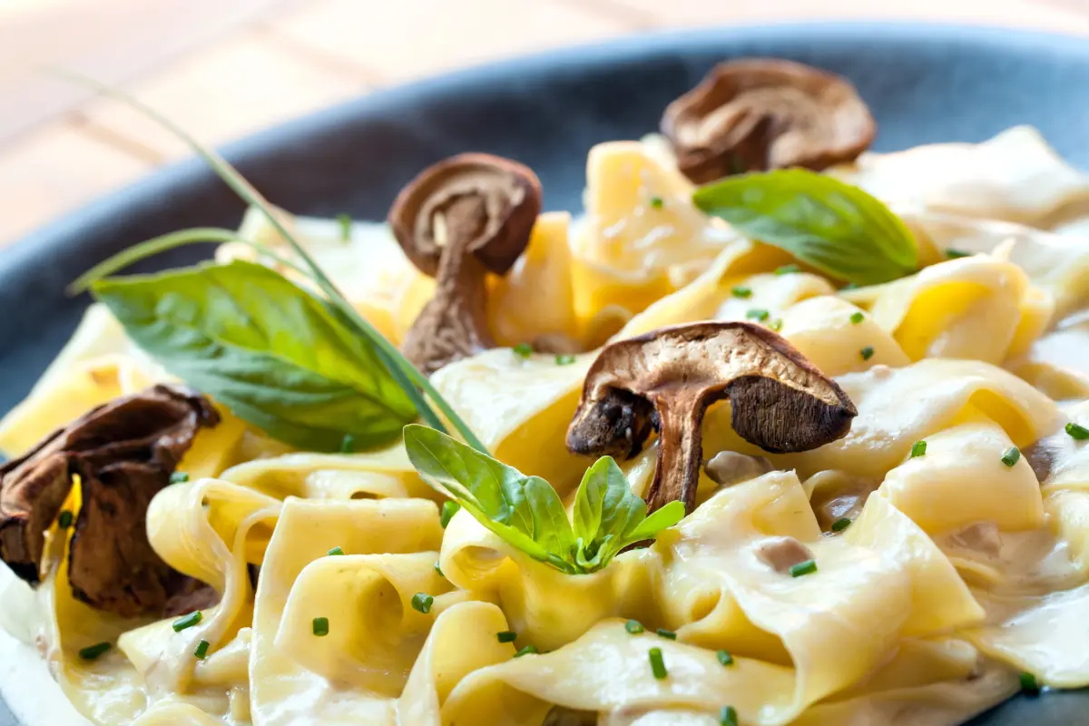 Steinpilze_tagliatelle_sahnesauce_basilikum