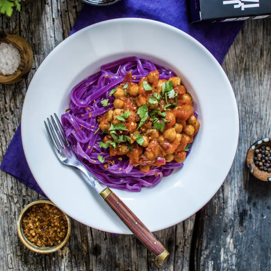 lila_suesskartoffel_fettuccine_wuerzige_kichererbsen_just_taste