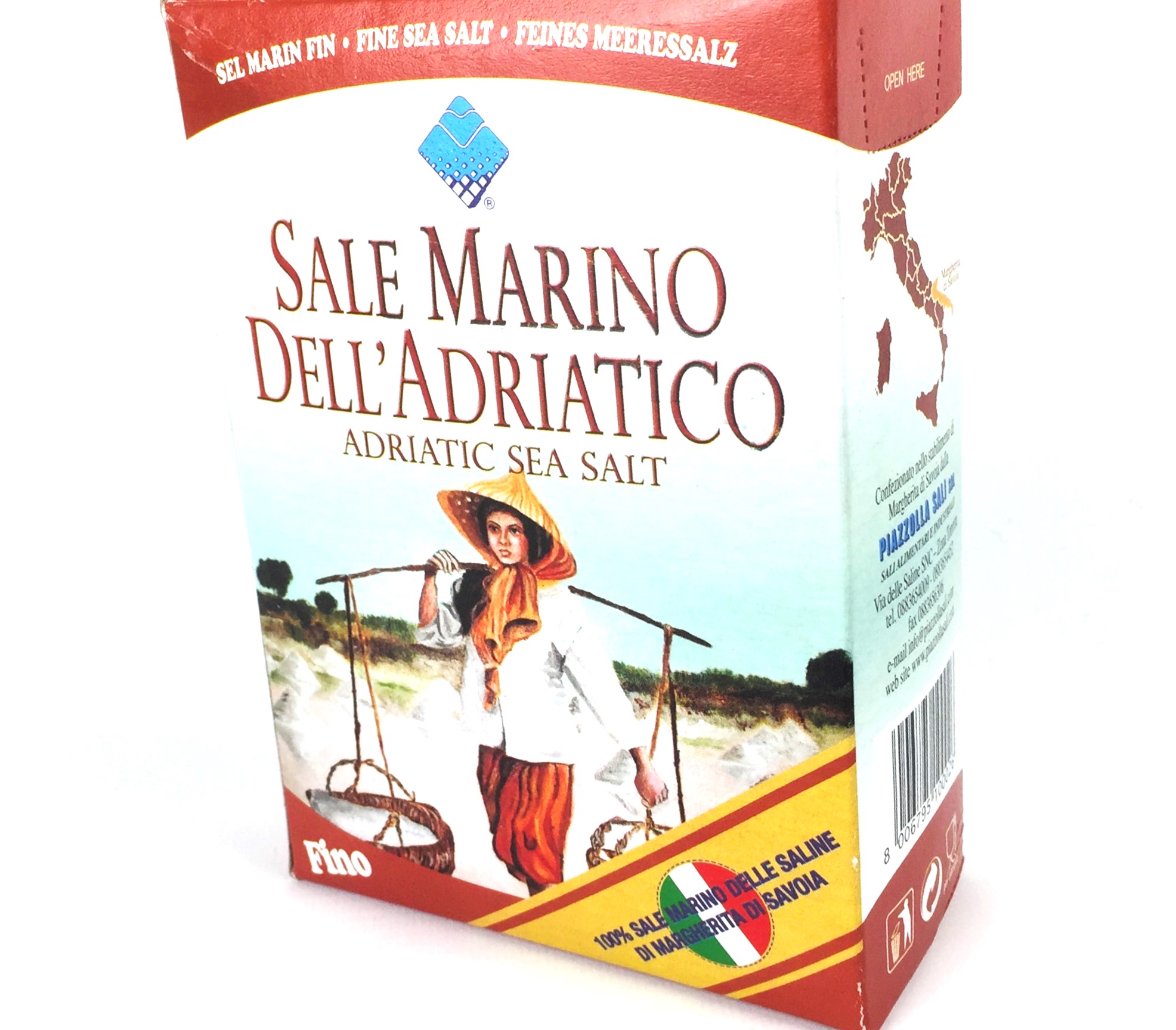 Feines Meersalz - Speisesalz | Piazzolla Sale Marino Fino | Italien | 1kg