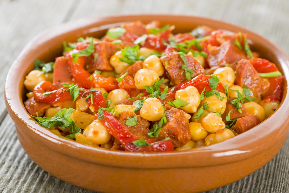 Kichererbsen_Wurst_Paprika_Tapas_Spanisch