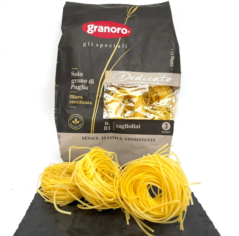 Tagliolini N°83 Dedicato | Nudelnester | Engelshaarnudeln | granoro Puglia | 500g