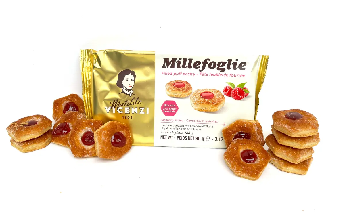 Millefoglie | Blätterteiggebäck mit Himbeer-Füllung | Matilde Vicenzi | 90 g