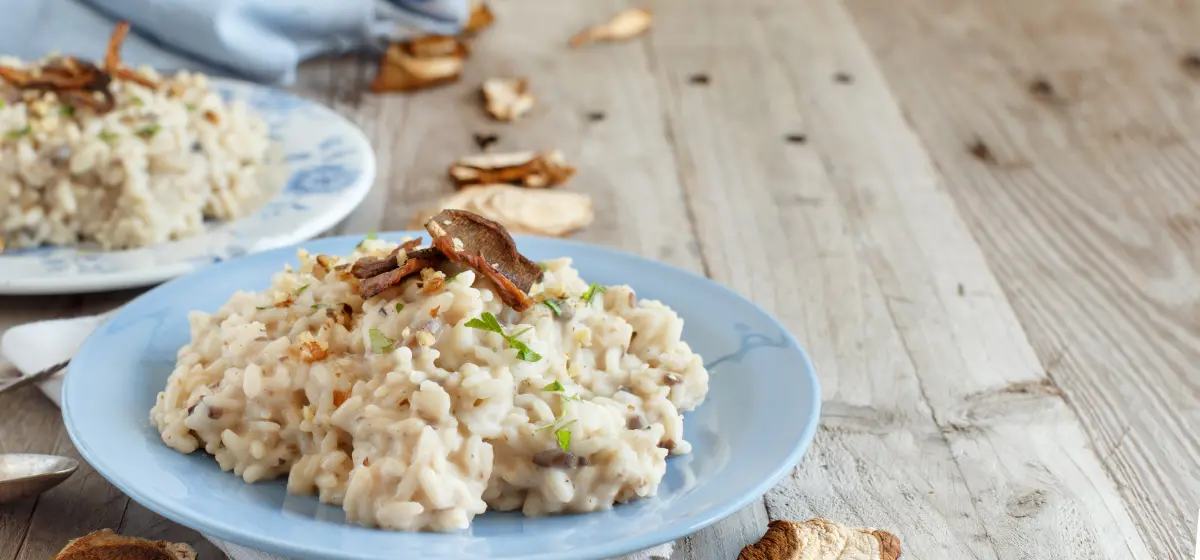 Steinpilz_risotto_blauer_teller