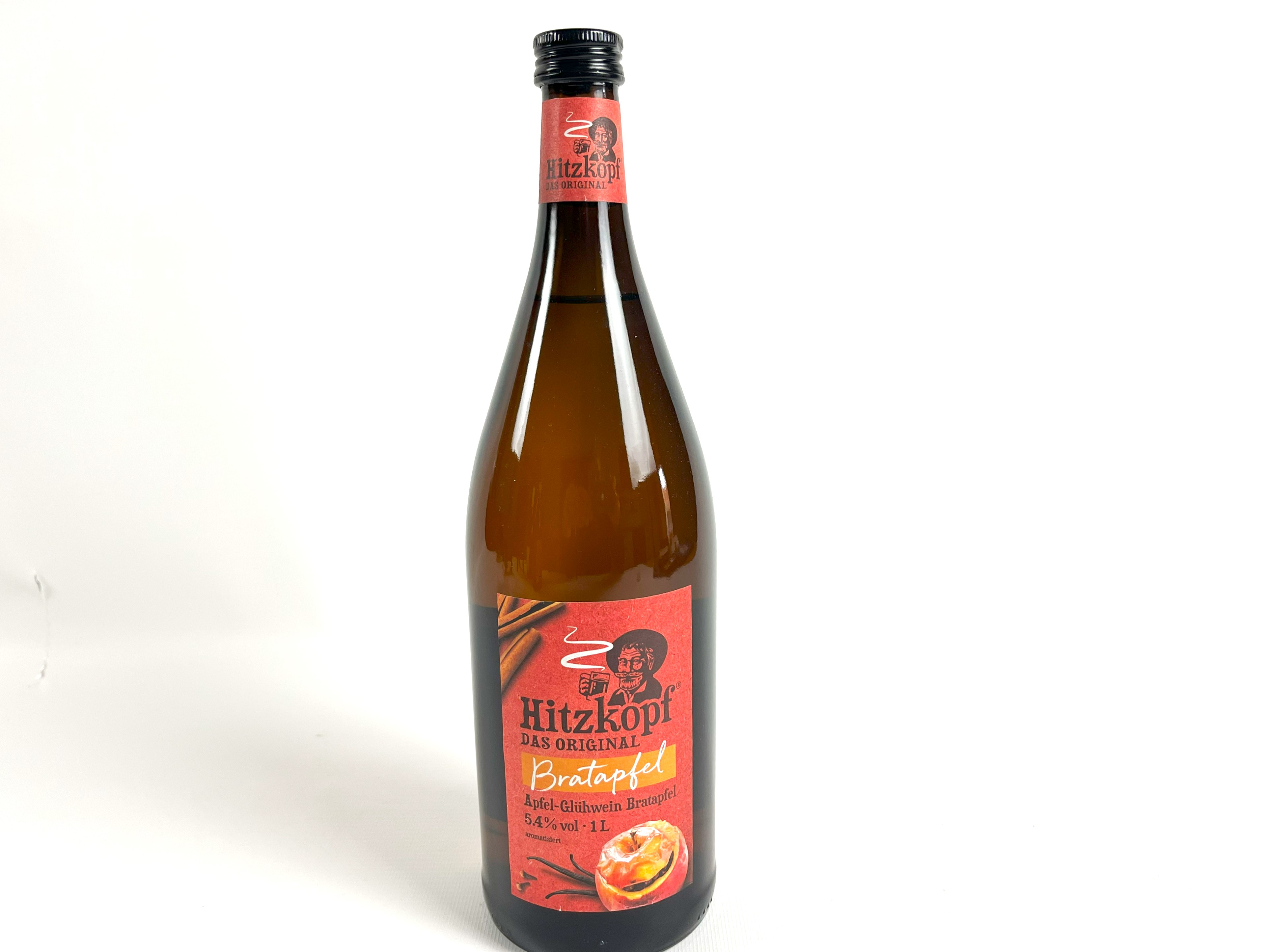 Hitzkopf Original Apfel - Glühwein Bratapfel | Bayernwald | 5,4 % vol. | 1 Liter Flasche Hitzkopf Original Apfel - Glühwein Bratapfel | Bayernwald | 5,4 % vol. | 1 Liter Flasche