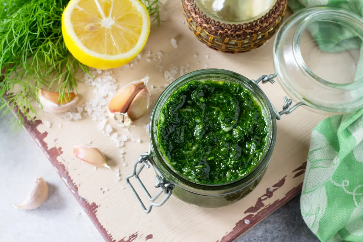 dill_knoblauch_olivenoel_pesto_sauce_zitrone